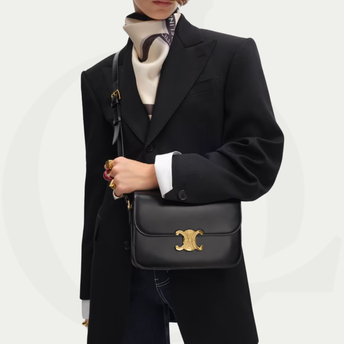 Celine Classique Triomphe Bag Shiny Calfskin