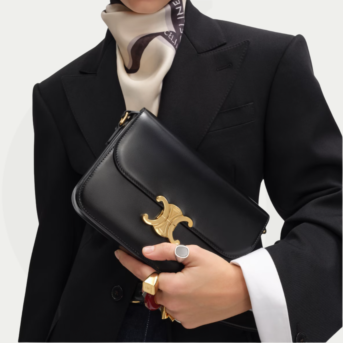 Celine Classique Triomphe Bag Shiny Calfskin