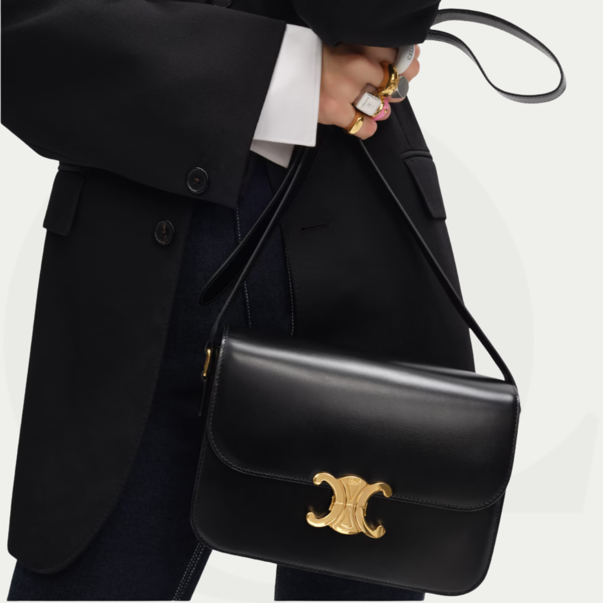 Celine Classique Triomphe Bag Shiny Calfskin