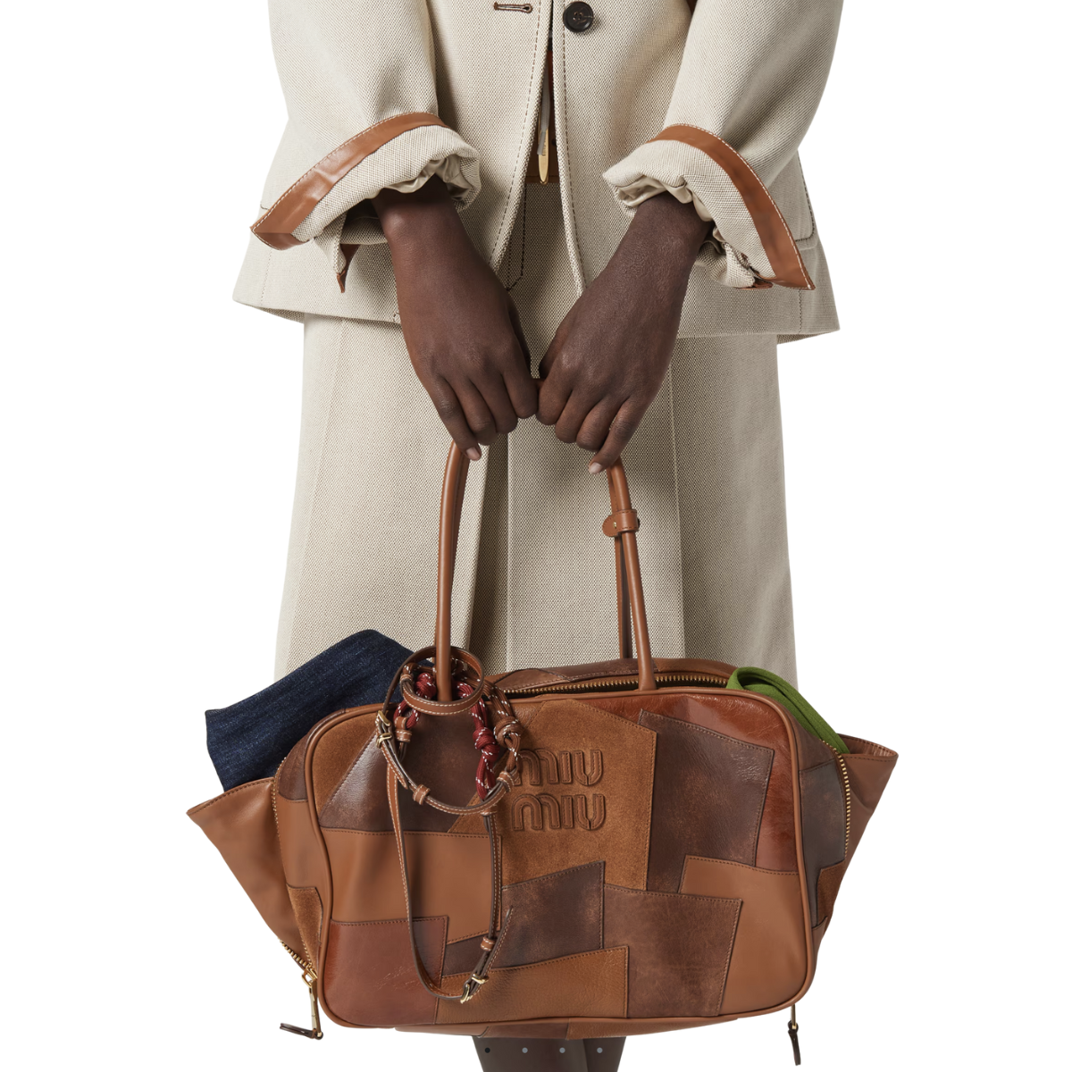 Miu Miu Leather Patchwork Beau Bag