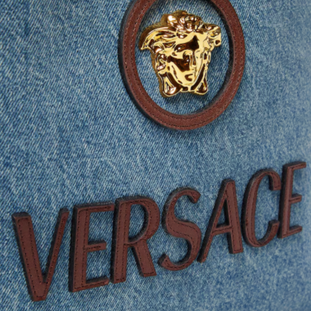 Versace La Medusa Denim Tote