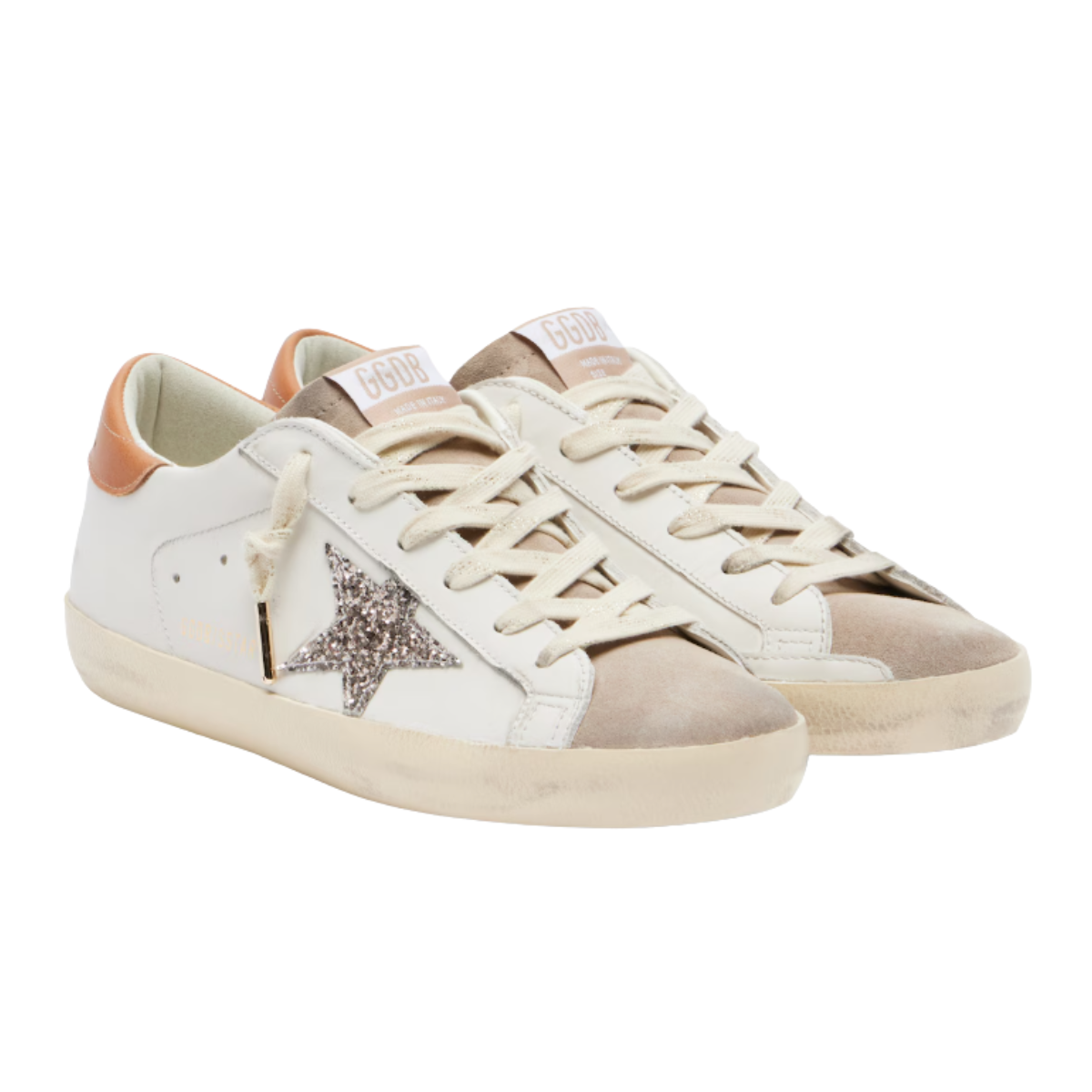 Golden Goose Super-Star Glitter Leather Sneakers