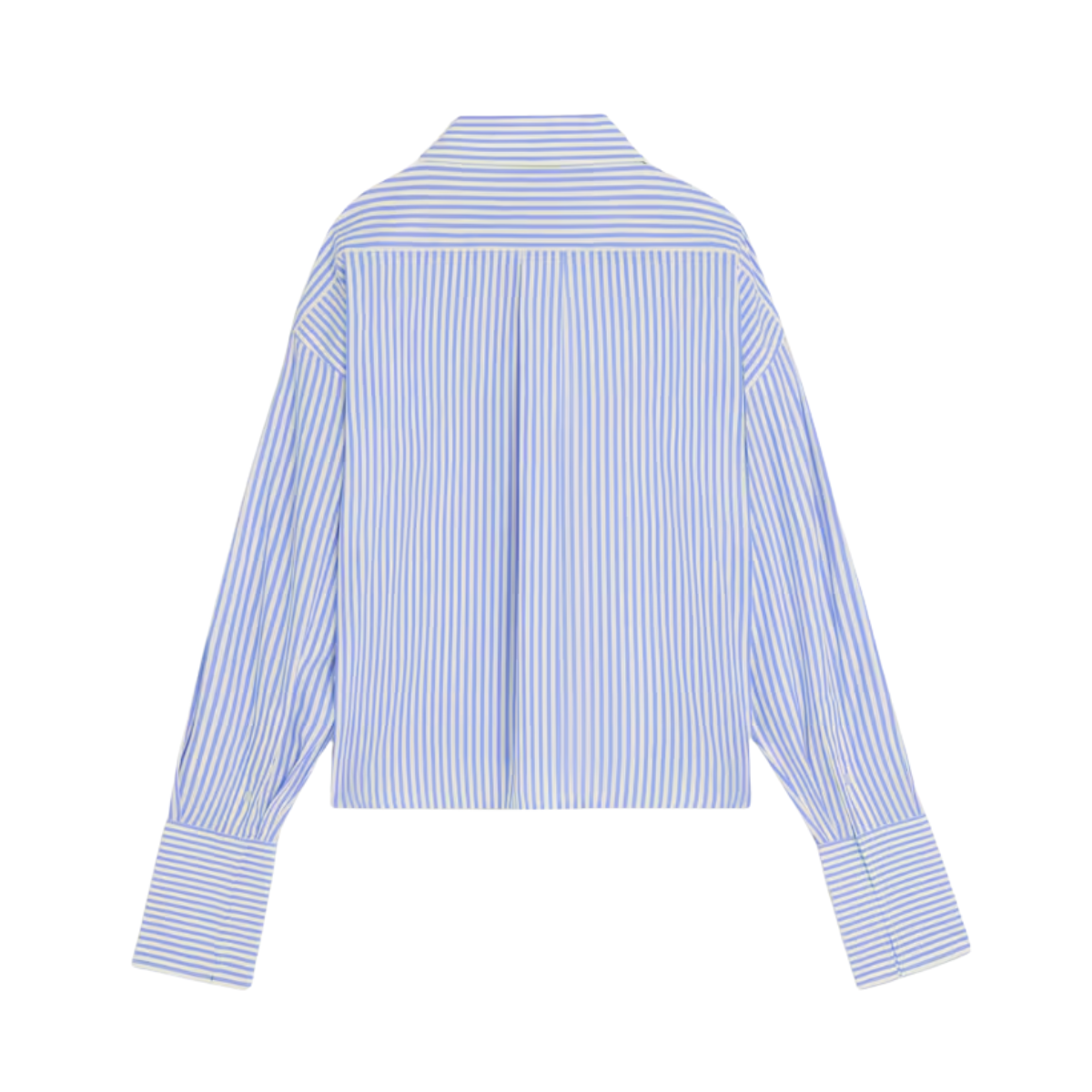 Celine Cropped Shirt in Striped Cotton Poplin