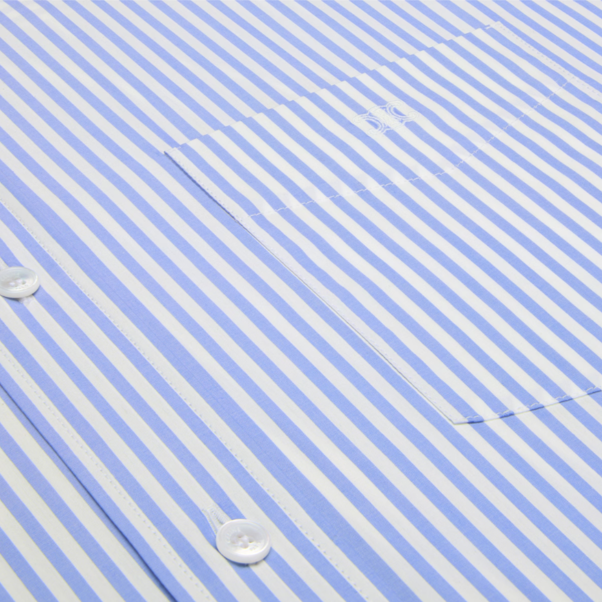 Celine Cropped Shirt in Striped Cotton Poplin