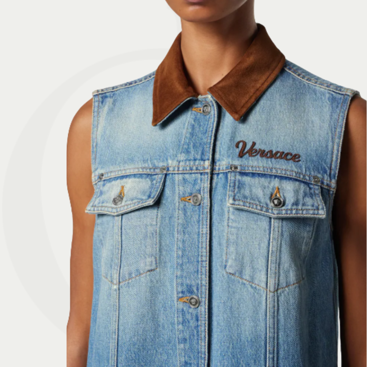 Versace Denim A-Line Dress