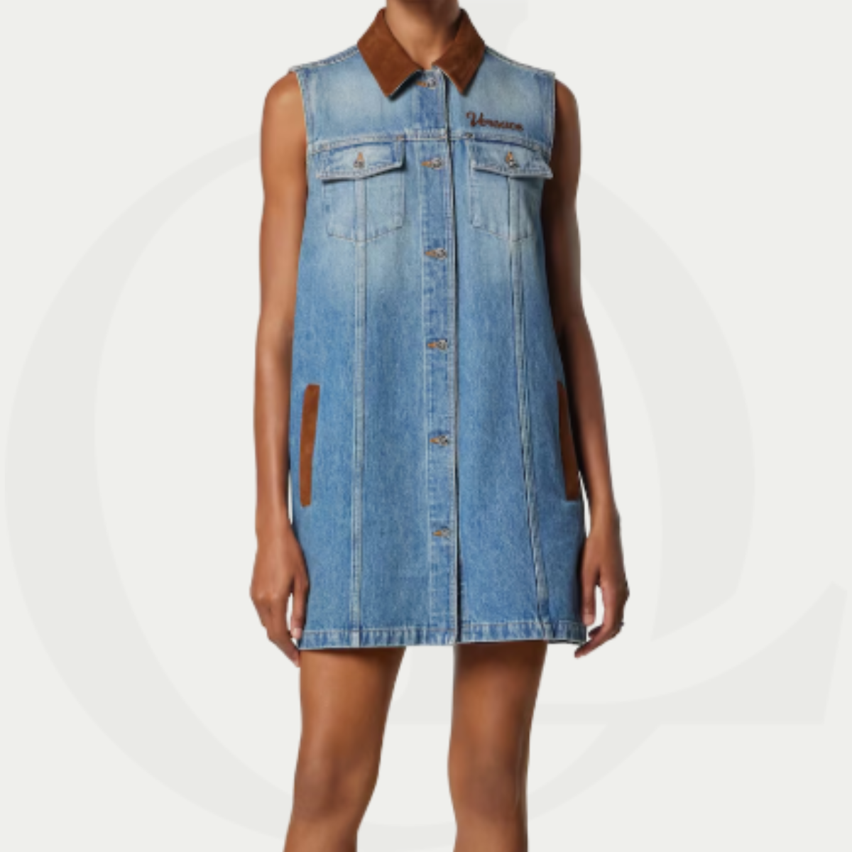 Versace Denim A-Line Dress