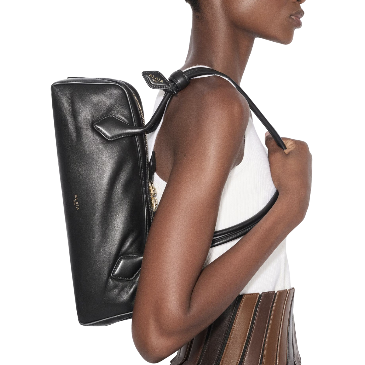 Alaia Le Teckel Medium Bag in Padded Leather