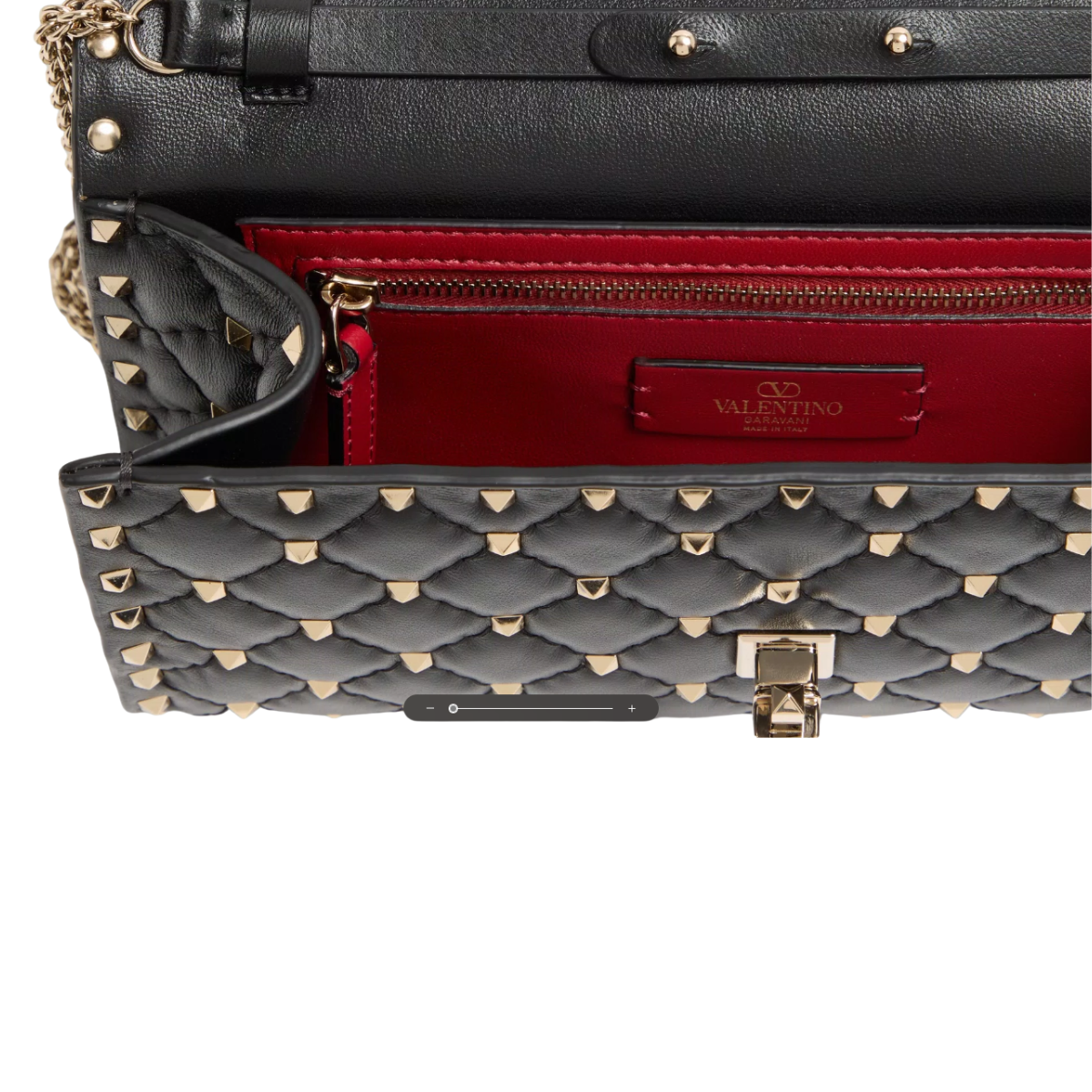 Valentino Rockstud Spike Nappa Leather Crossbody Clutch Bag