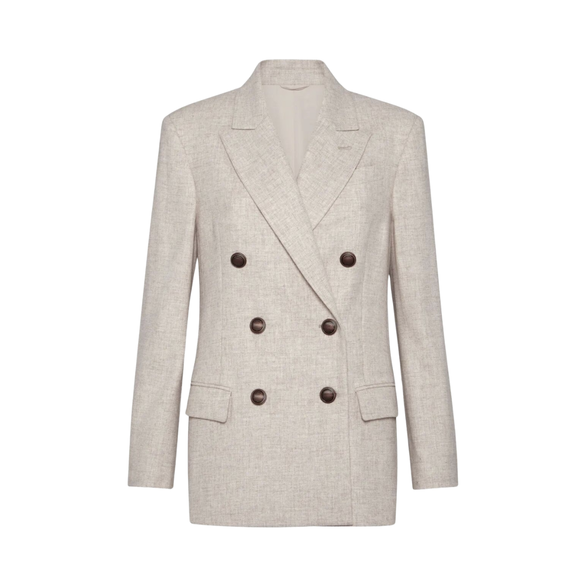 Brunello Cucinelli Virgin Wool and Cashmere Twill Flannel Blazer