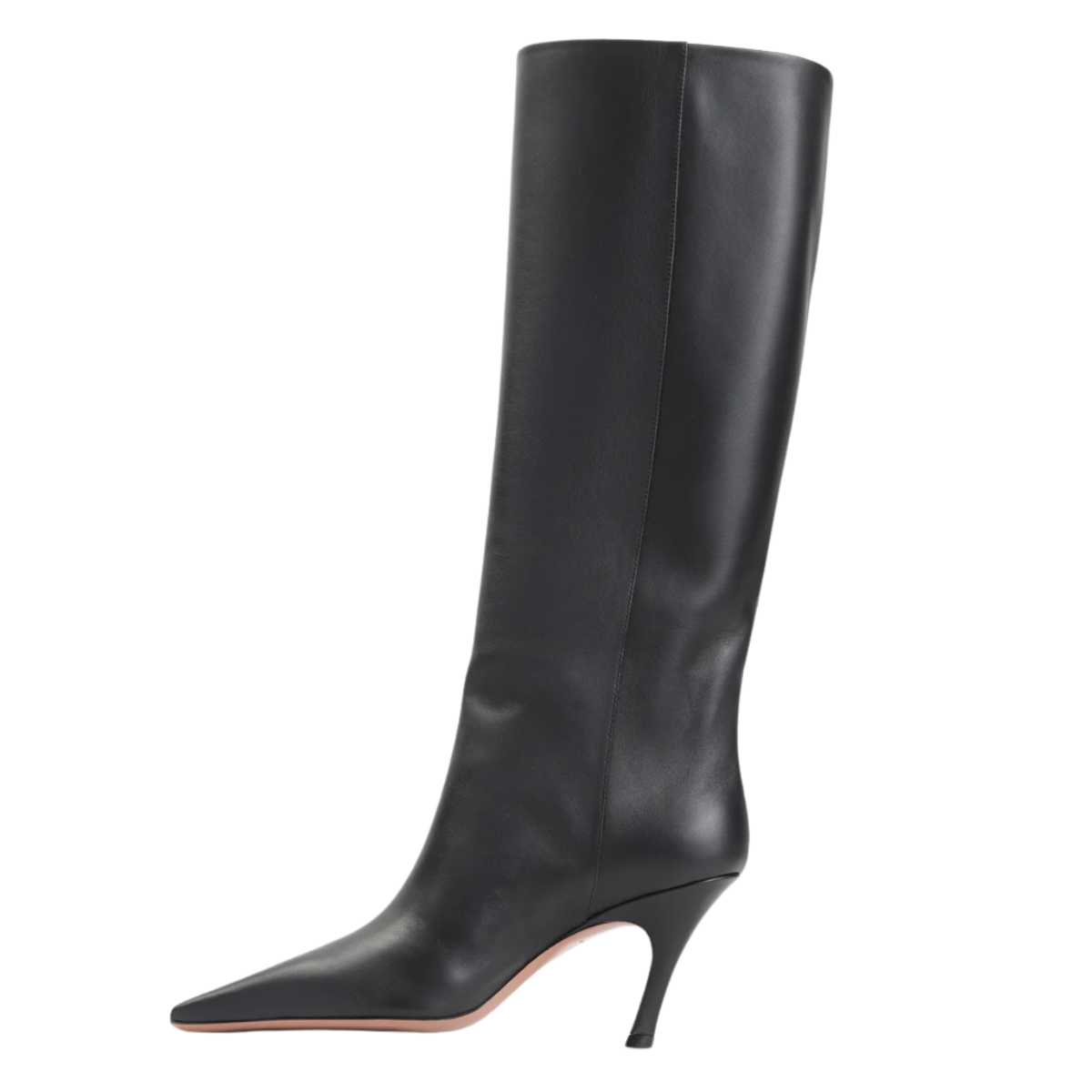 Amina Muaddi Mona Boot 80 Black Calf