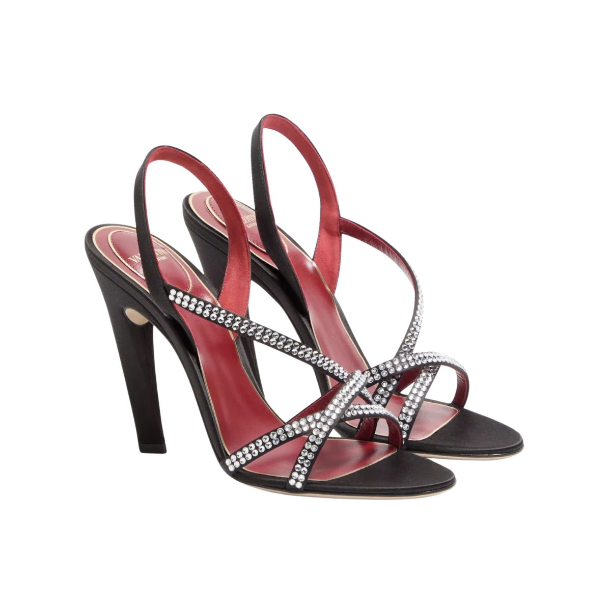 Valentino Dans Le Foyer Satin Sandal With Crystals 105Mm