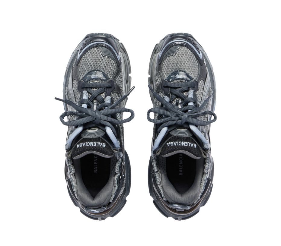 Balenciaga Men's Runner Sneaker in Grey/navy/light Blue