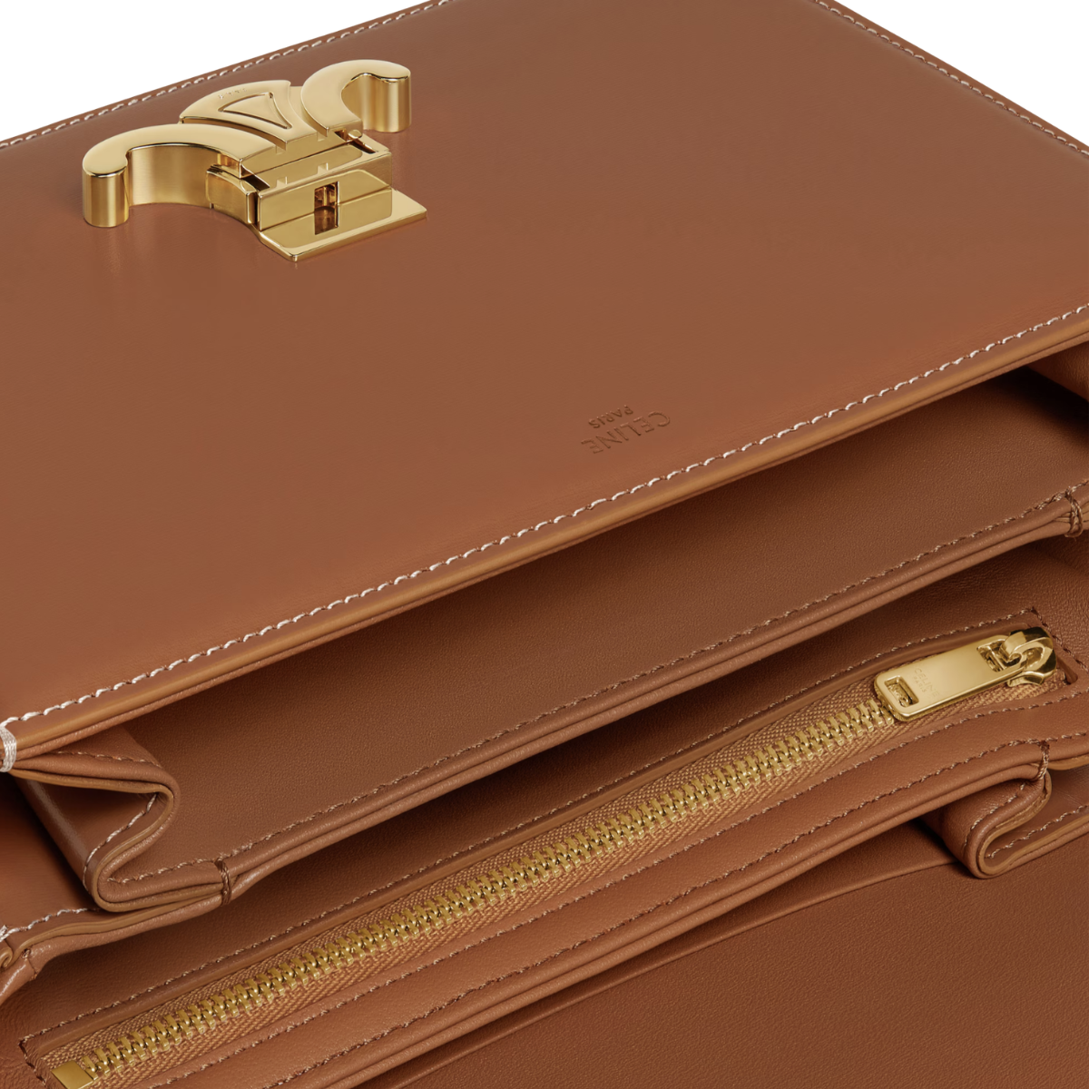 Celine Classique Triomphe Bag in Natural Calfskin