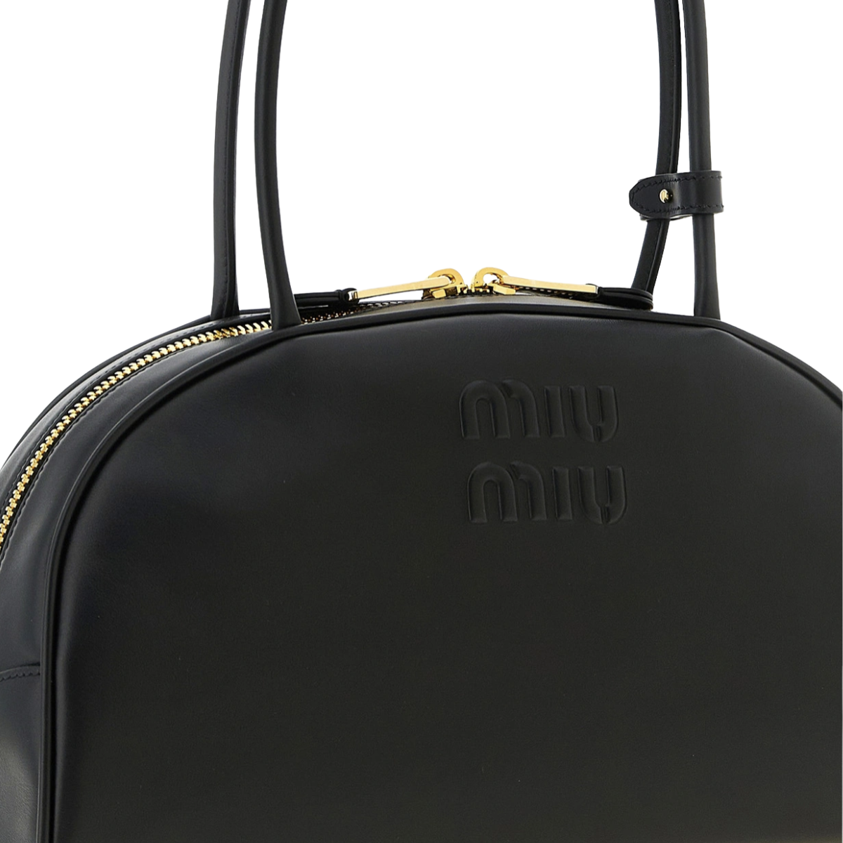Miu Miu Beau Large Leather Shoulder Bag Black