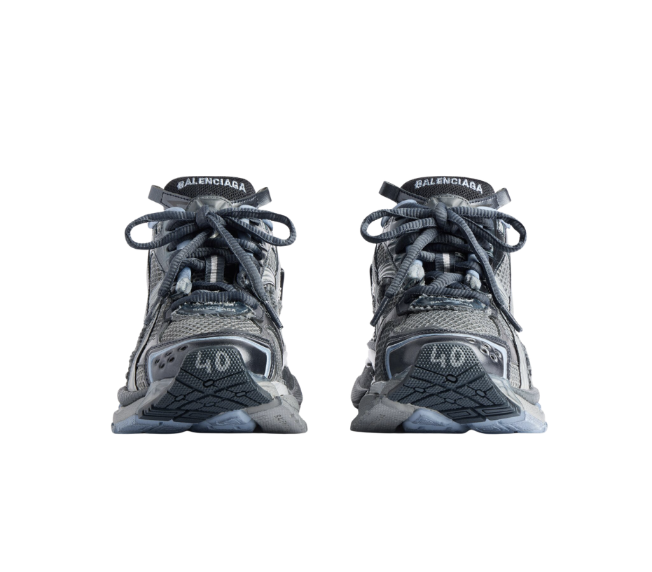 Balenciaga Men's Runner Sneaker in Grey/navy/light Blue