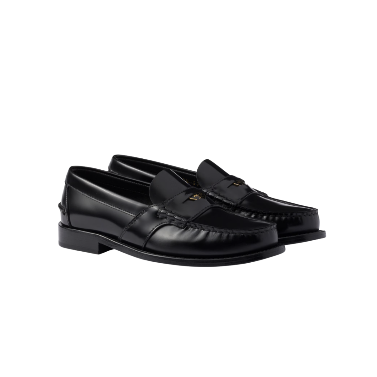 Prada Brushed leather loafers