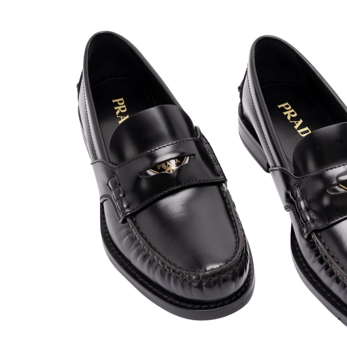 Prada Brushed leather loafers
