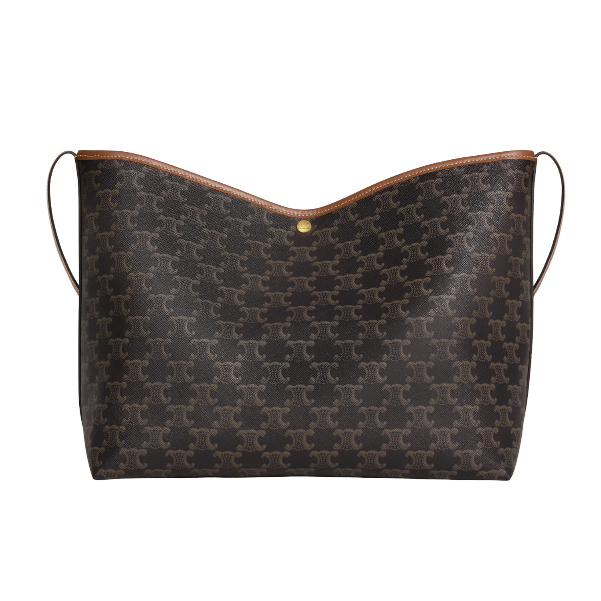 Celine Soft Shopper Bag in Triomphe Canvas and Calfskin
