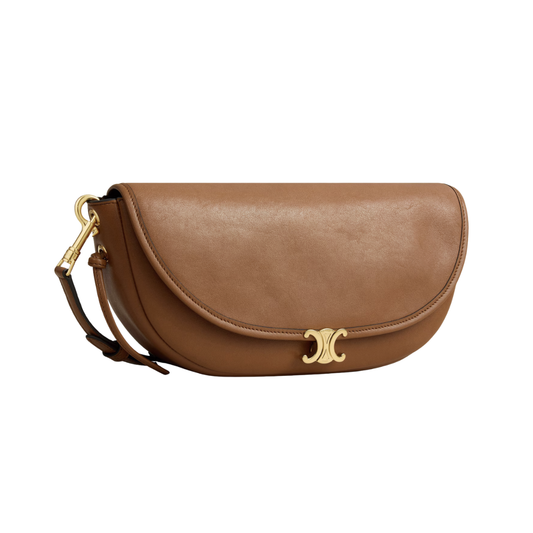 Celine Soft Triomphe Little Halfmoon in Shiny Lambskin