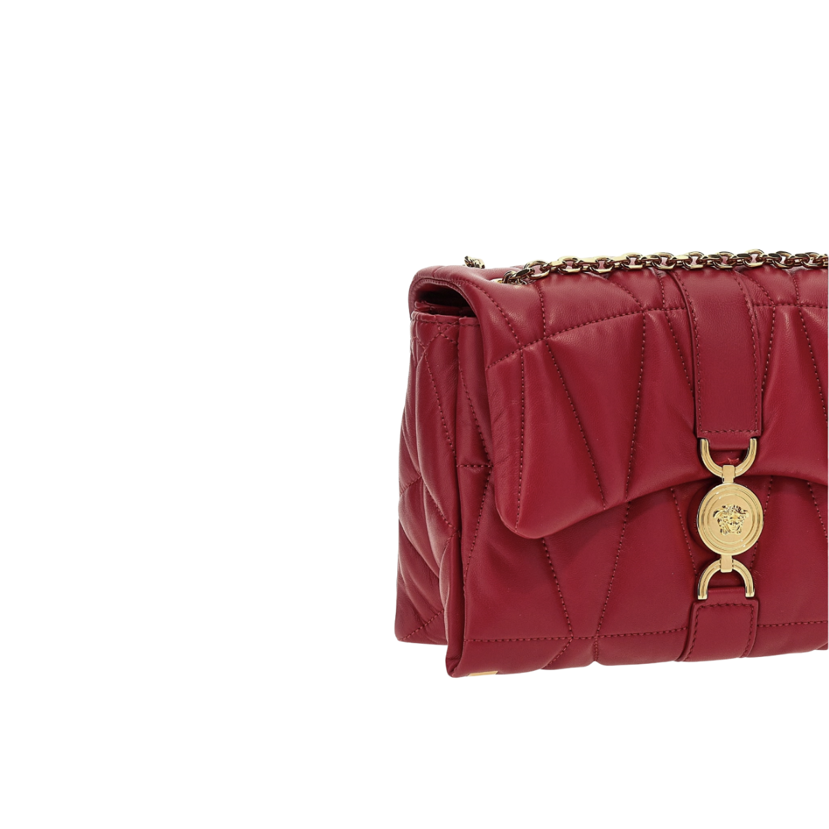 Versace Kleio Quilted Nappa Shoulder Bag