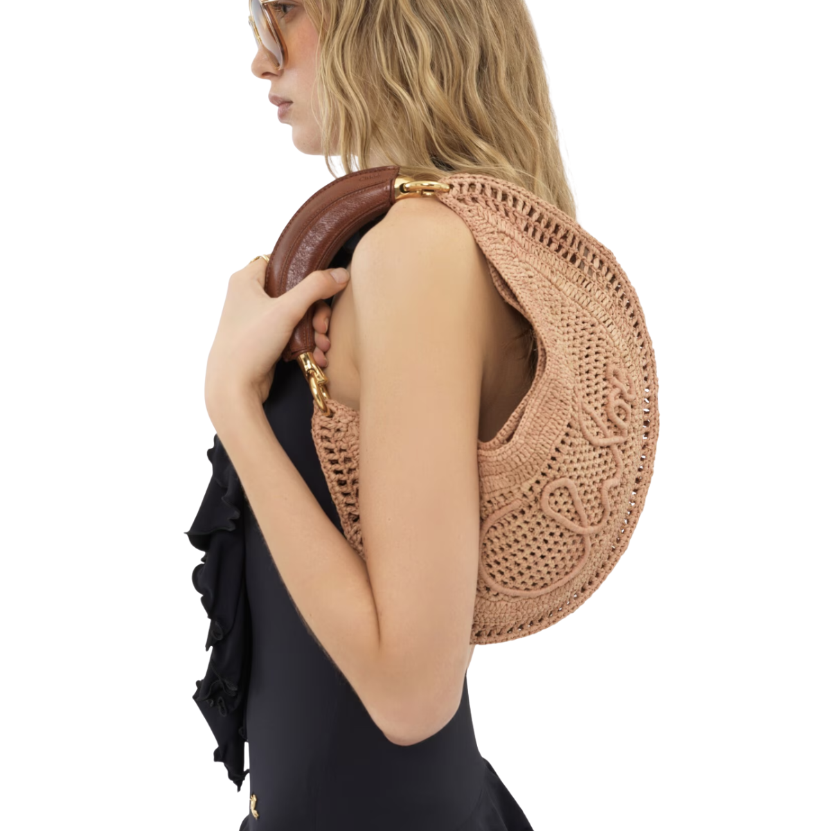 Chloé Summer Banana Hobo Bag in Raffia