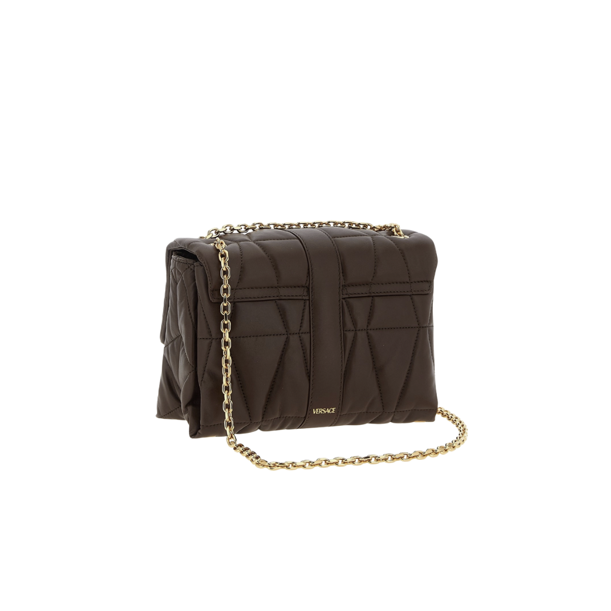 Versace Kleio Quilted Nappa Shoulder Bag