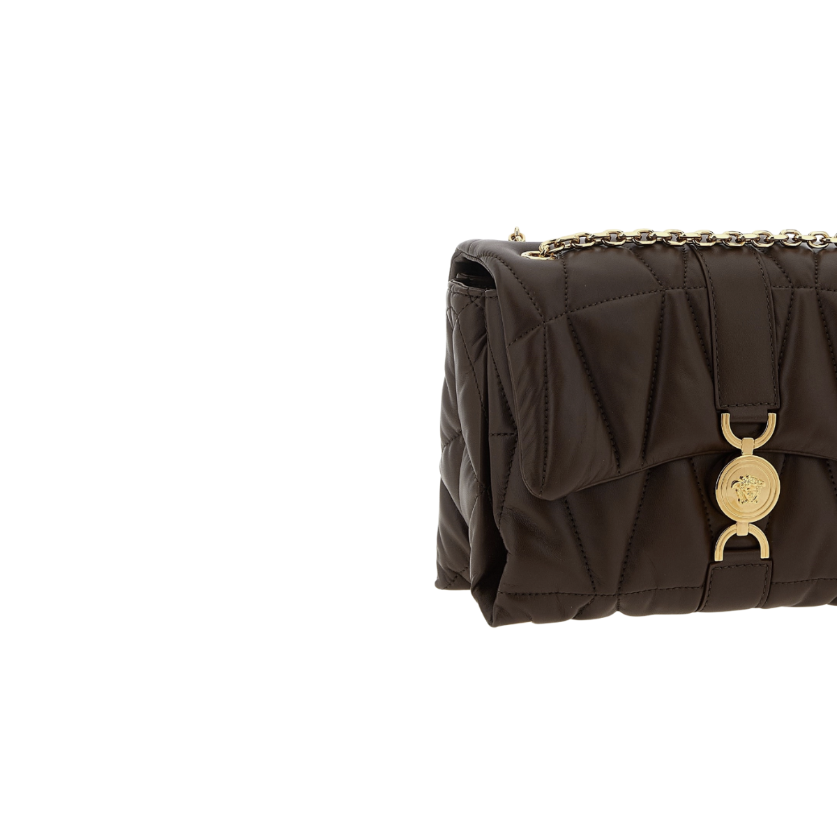 Versace Kleio Quilted Nappa Shoulder Bag