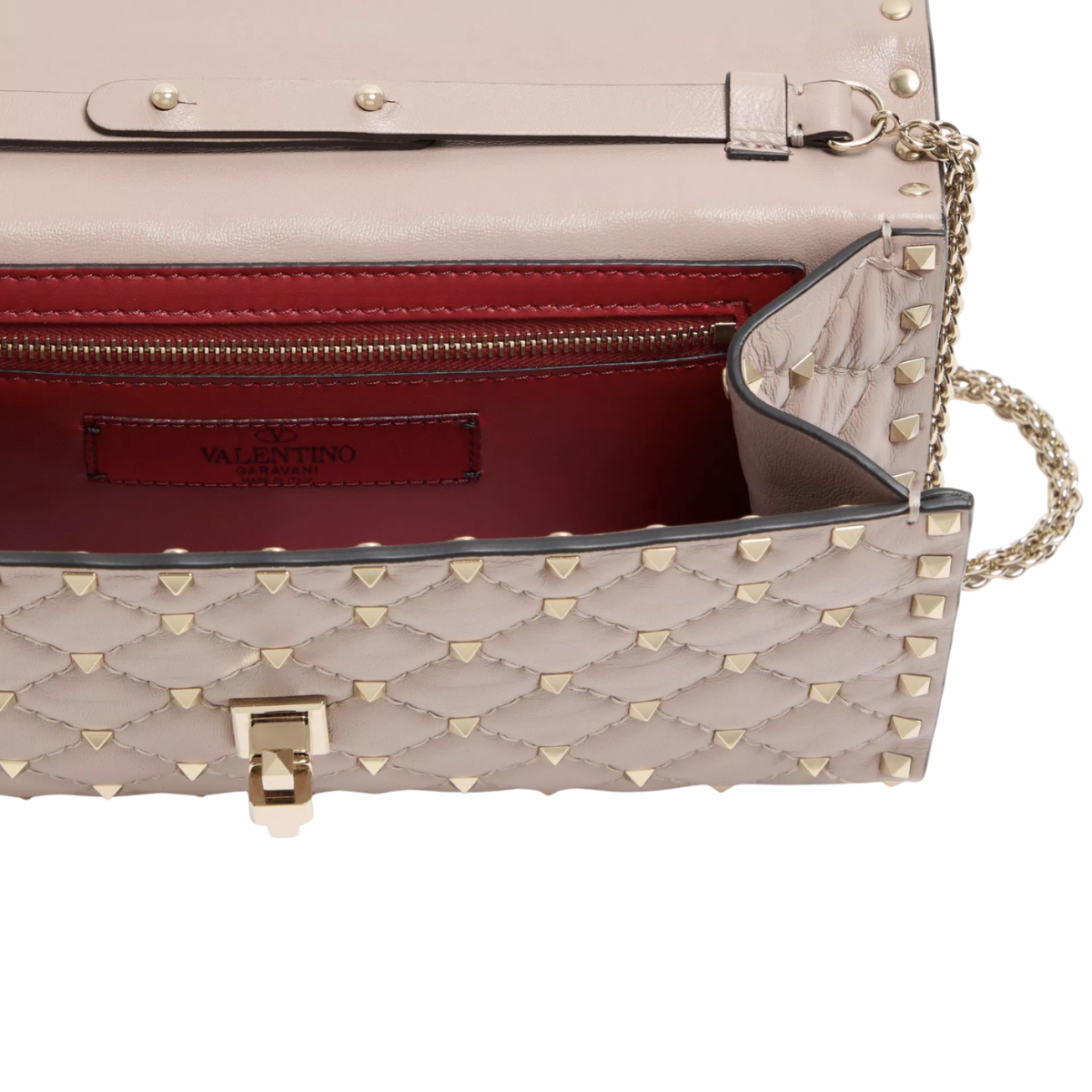 Valentino Garavani Rockstud Spike Nappa Leather Crossbody Clutch Bag