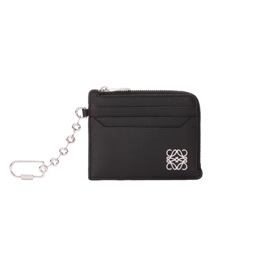 Loewe Anagram Square Coin Cardholder in Pebble Grained Calfskin