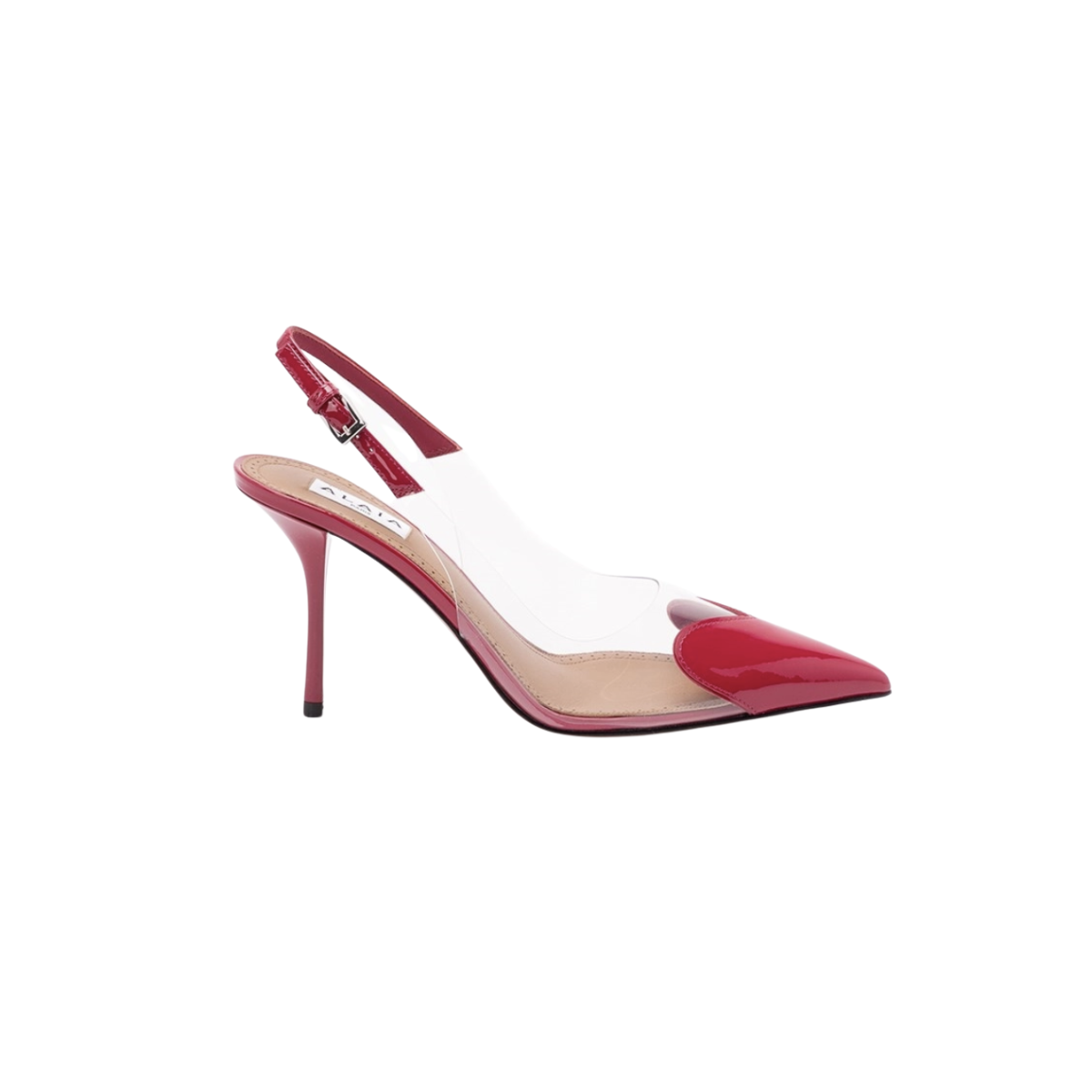 Alaïa Le Coeur Slingbacks In Patent Calfksin