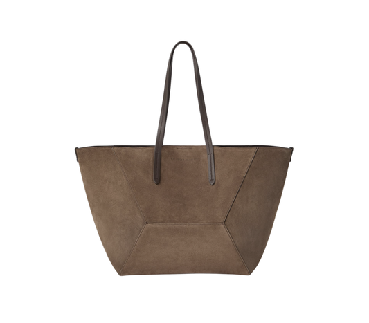 Brunello Cucinelli Duo bag in suede with monili