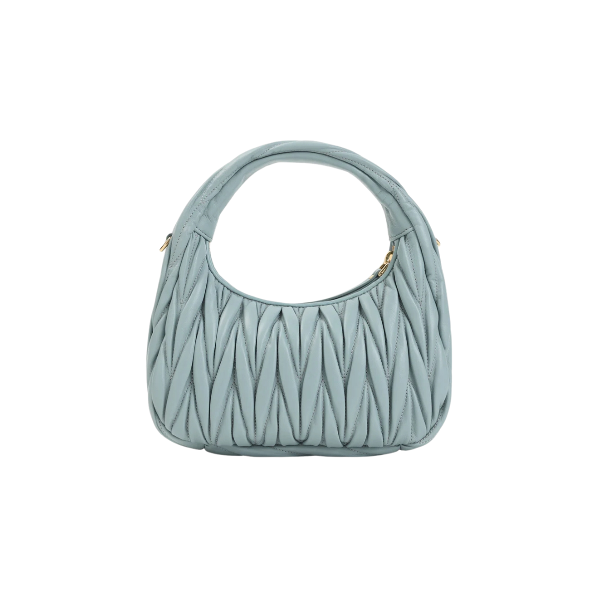Miu Miu Wander Matelassé Nappa Leather Hobo Bag