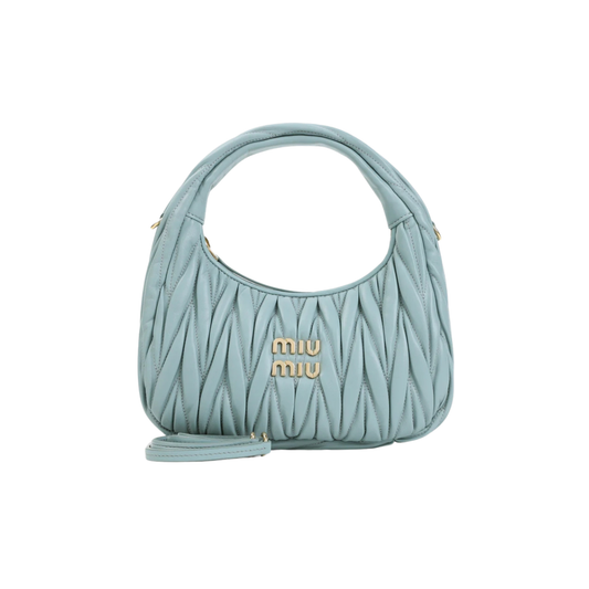 Miu Miu Wander Matelassé Nappa Leather Hobo Bag