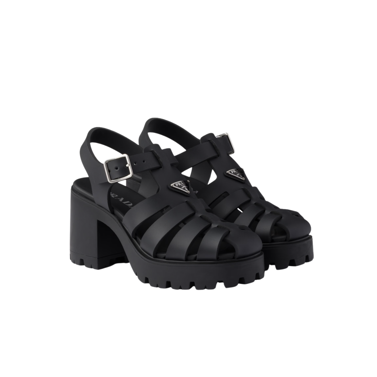 Prada Rubber Platform Sandals