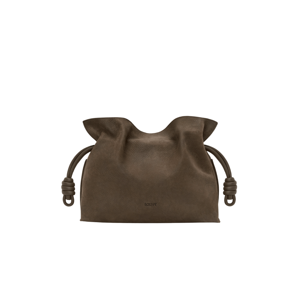 Loewe Medium Flamenco Clutch in Grained Nubuck