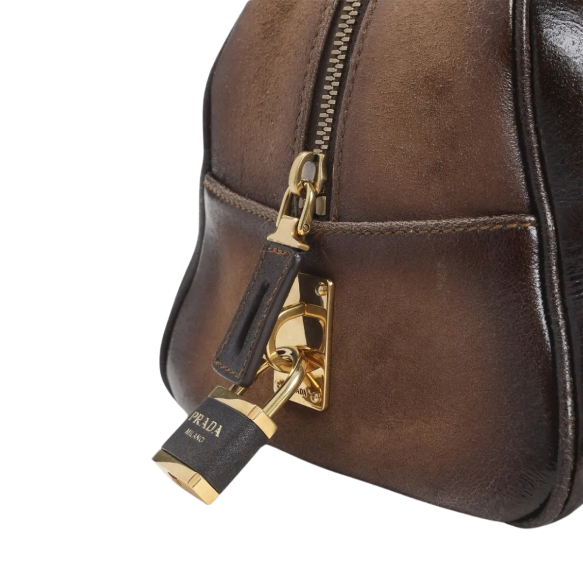 Prada Bowling Medium Top-handle Leather Bag