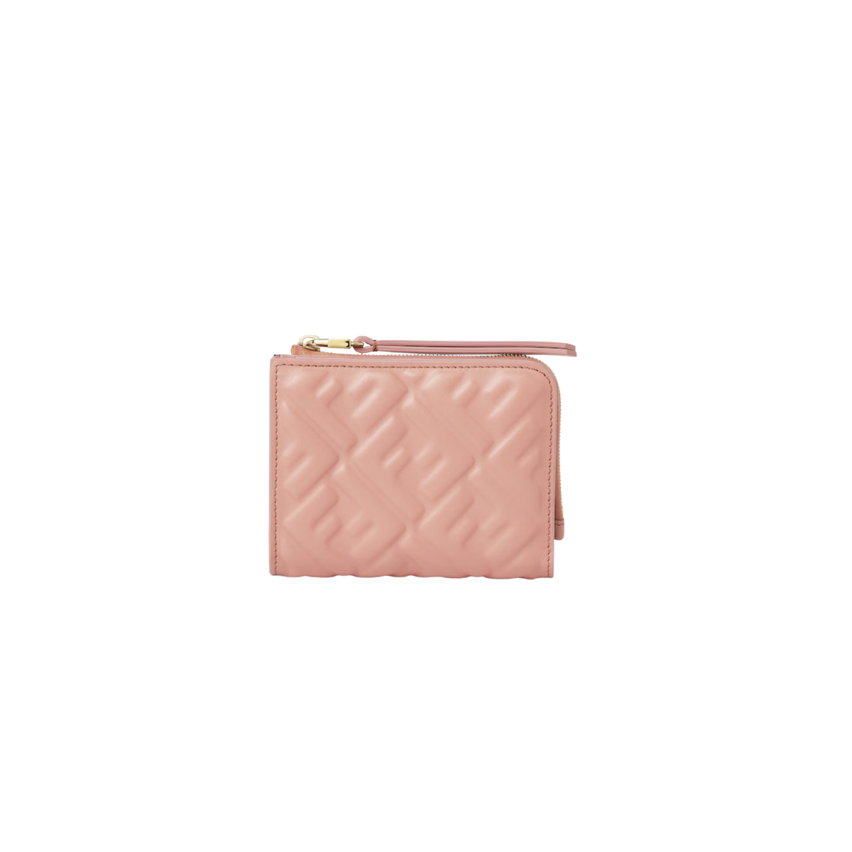 Fendi Slim Baguette Wallet Pink Nappa Leather Wallet with FF Motif