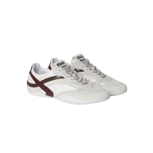 Miu Miu Gymnasium Technical Fabric and Suede Sneakers