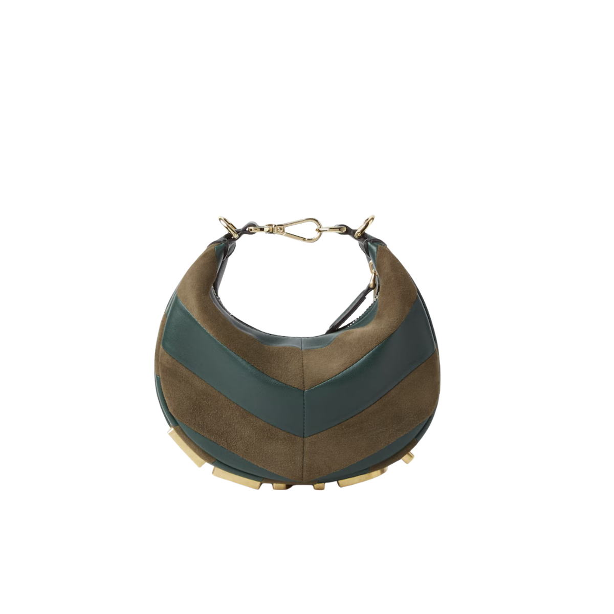 Fendi Fendigraphy Mini Mini-bag in Leather and Suede with Two-tone Inlay