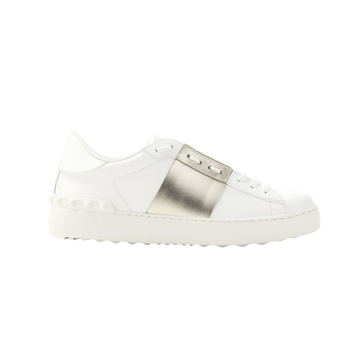 Valentino Rockstud Untitled Sneaker In Calfskin Leather With Tonal Studs