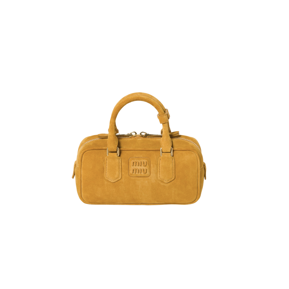 Miu Miu Arcadie Padded Suede Top-handle Bag