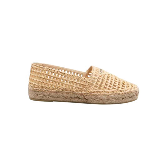 Prada Raffia Logo Espadrilles