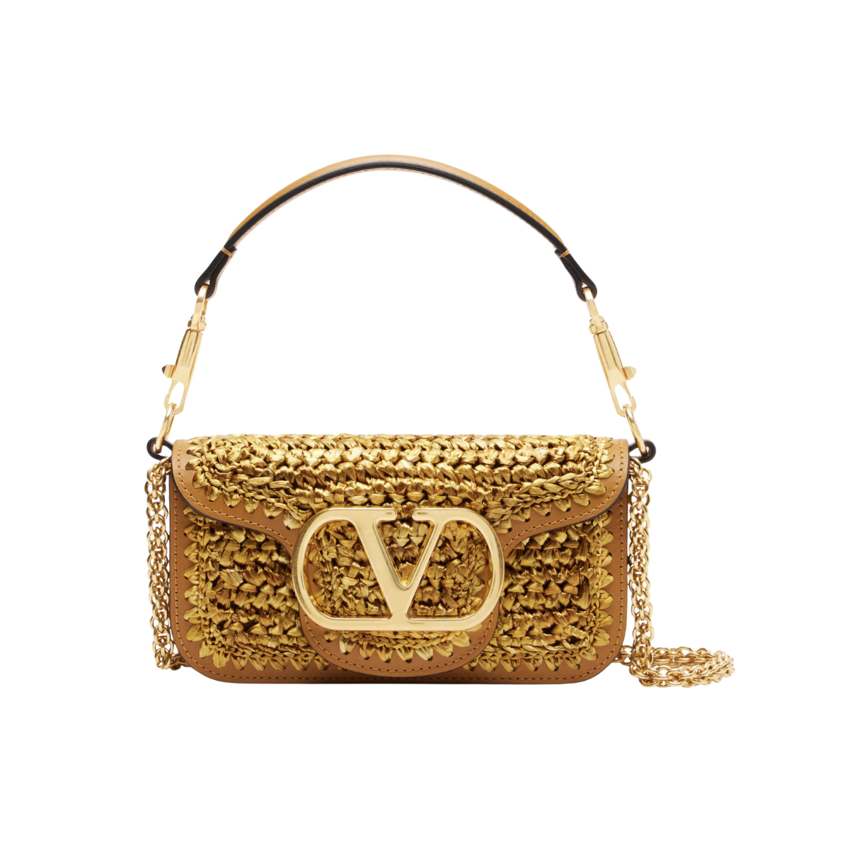 Valentino Garavani Locò Small Crochet Shoulder Bag