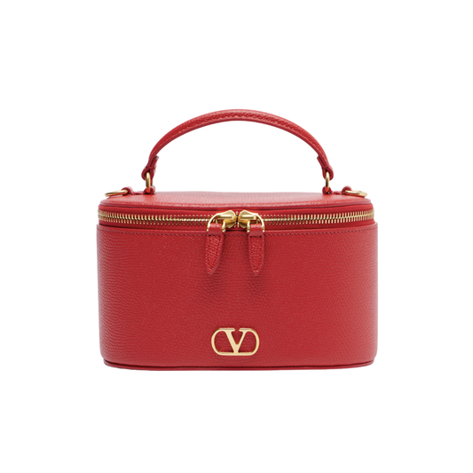 Valentino Garavani VLogo Signature Mini Vanity Bag In Grainy Calfskin