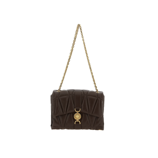 Versace Kleio Quilted Nappa Shoulder Bag